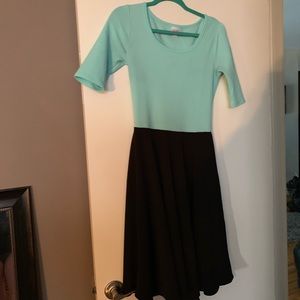 Blue/black LuLaRoe Nicole dress